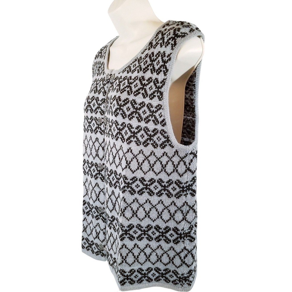 Bridgetown Hipster Whimsigoth Womens Vest MEDIUM Black Gray Australia Grunge - Picture 3 of 8